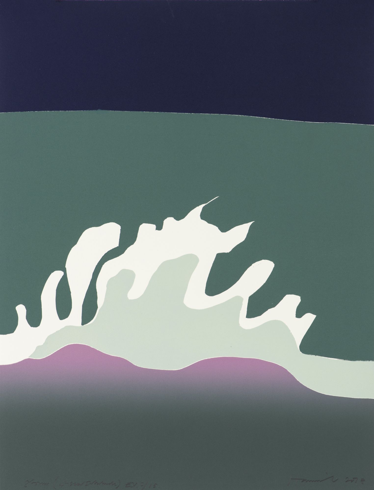 Tom Hammick, (b.1963), Storm (4th Sea Interlude), 2018, Edition variable reduction woodcut, E.V 3/15, 70 x 53 cm